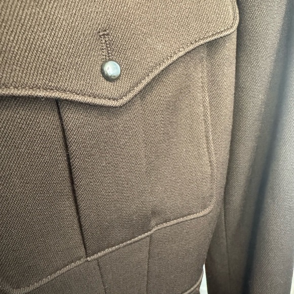 BALENCIAGA Black/Brown Wool Twill Blazer Jacket - Picture 11 of 12